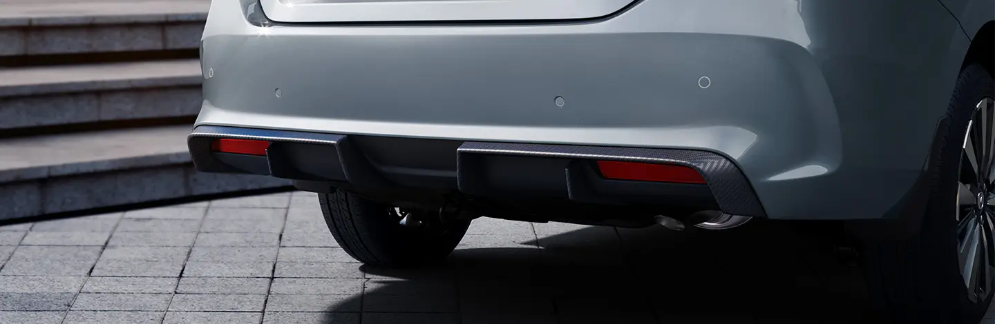 Sporty Carbon-wrapped Rear Bumper Diffuser